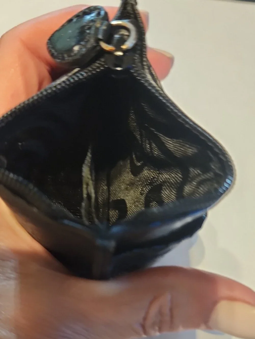 Brighton Black Leather Heart Window Card Holder